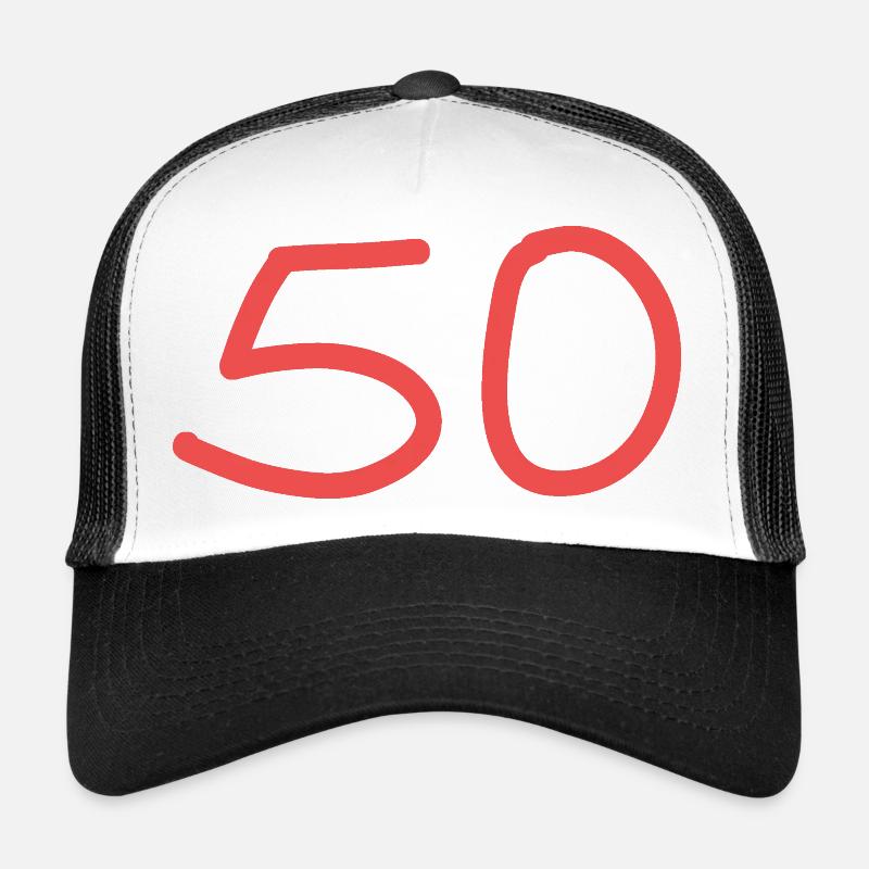 50e anniversaire cinquante rose numéro rose Casquette trucker 