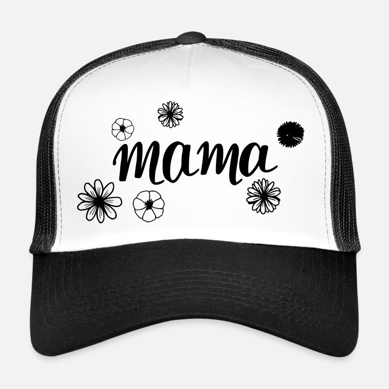 Maman dans le champ de fleurs Casquette trucker 