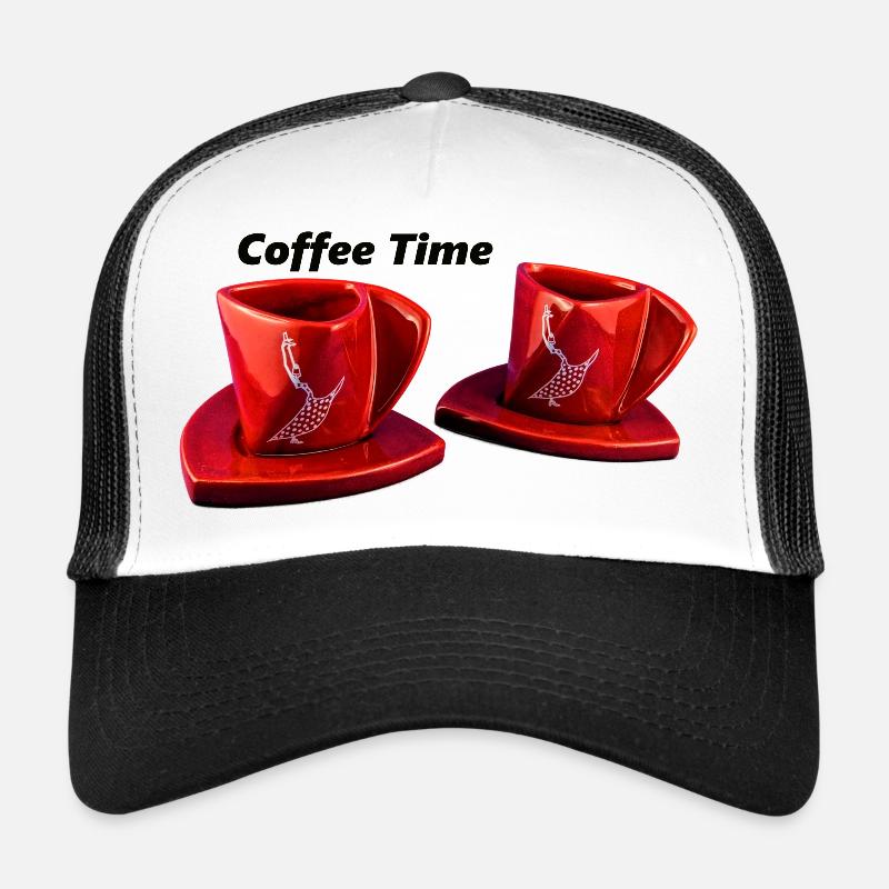 L’heure du café - Casquette trucker - blanc/noir