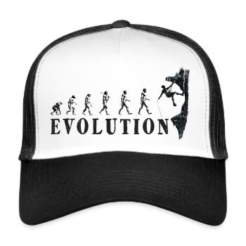 Evolution Klettern - Trucker Cap - Weiß/Schwarz - Vorne
