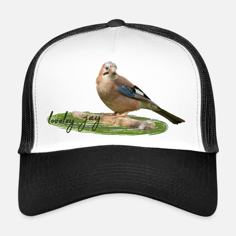 Eichelhäher - Trucker Cap - Weiß/Schwarz