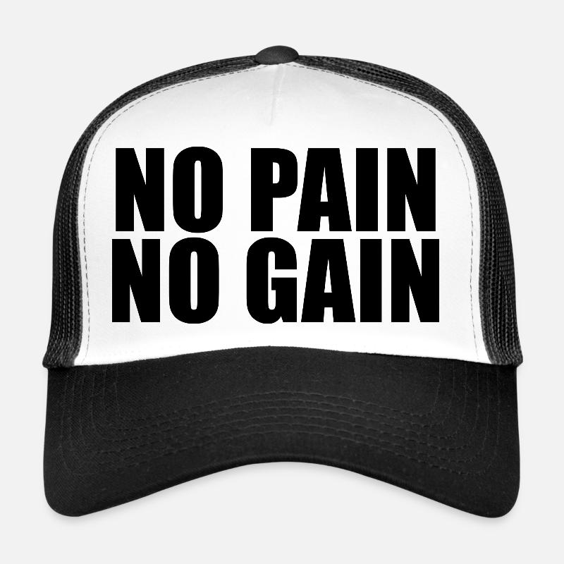 No Pain No Gain - Trucker Cap - white/black