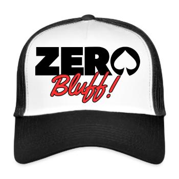 Poker-Zero Bluff Black - Trucker Cap - white/black - Front