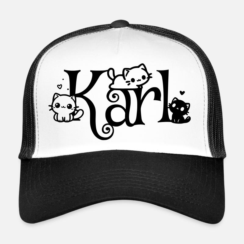 Karl Nom Prénom Nom du chaton Casquette trucker 