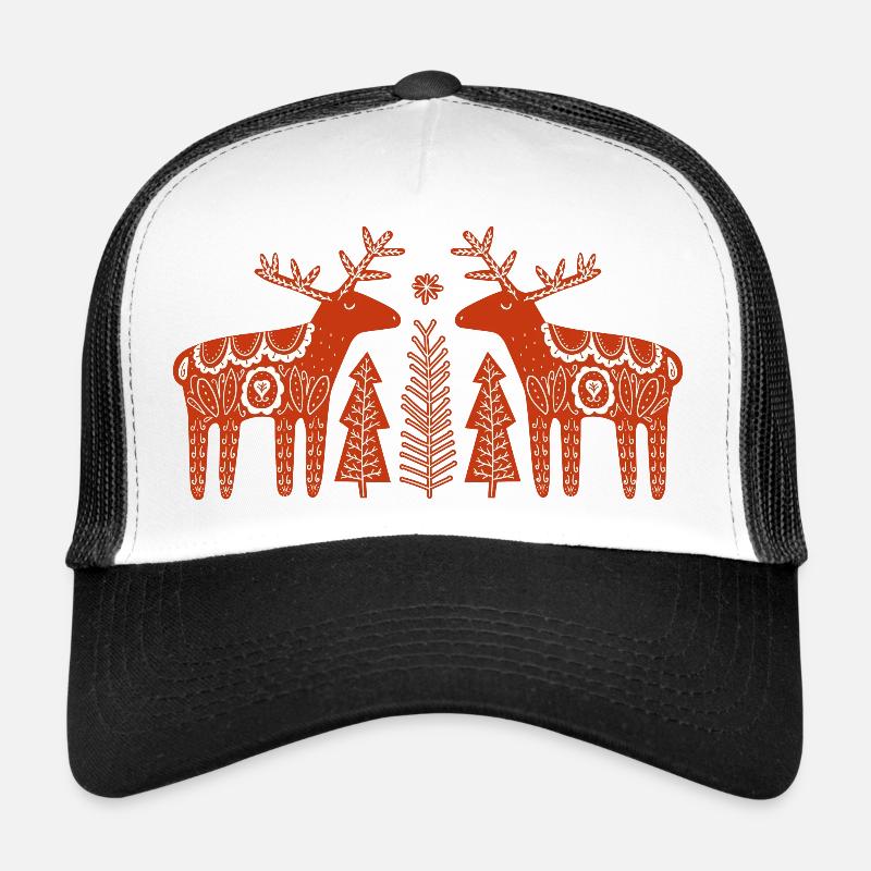 Rennes jumeaux Noël Folk Casquette trucker 