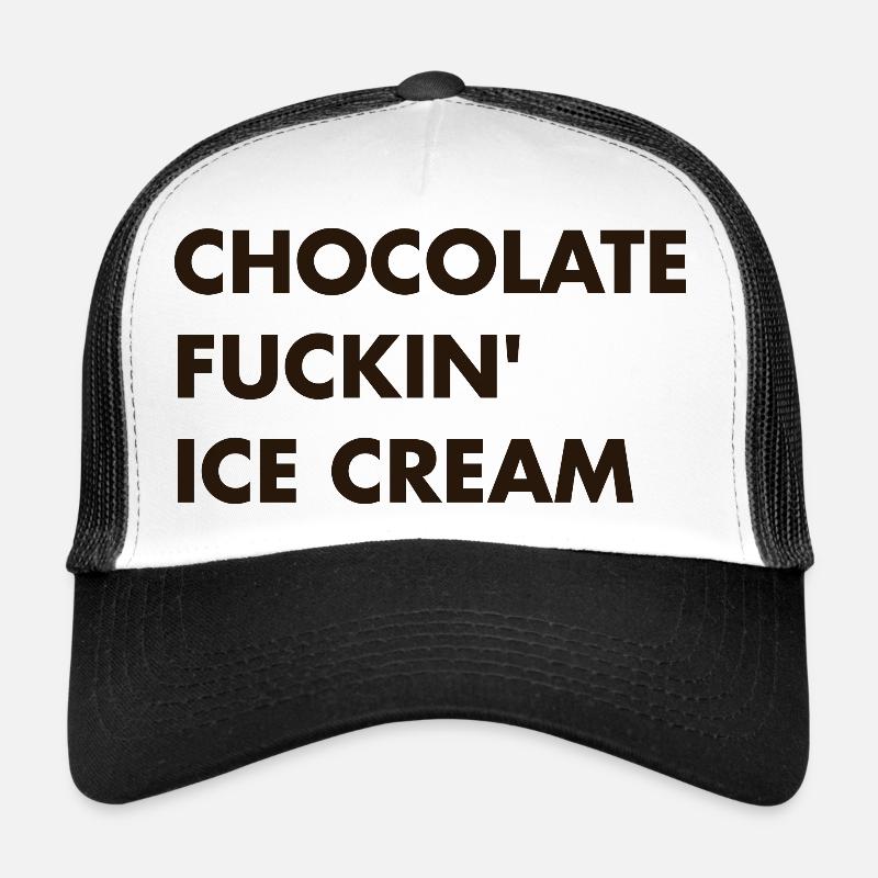 Schoko Eis - brauner Schriftzug Trucker Cap