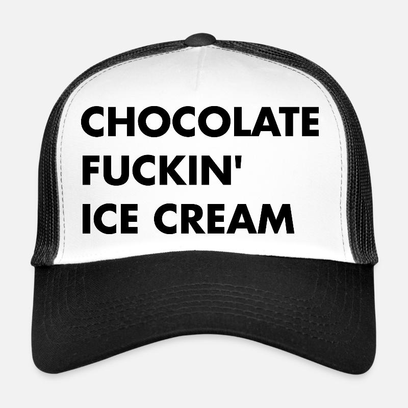 Schoko Eis - schwarzer Schriftzug Trucker Cap
