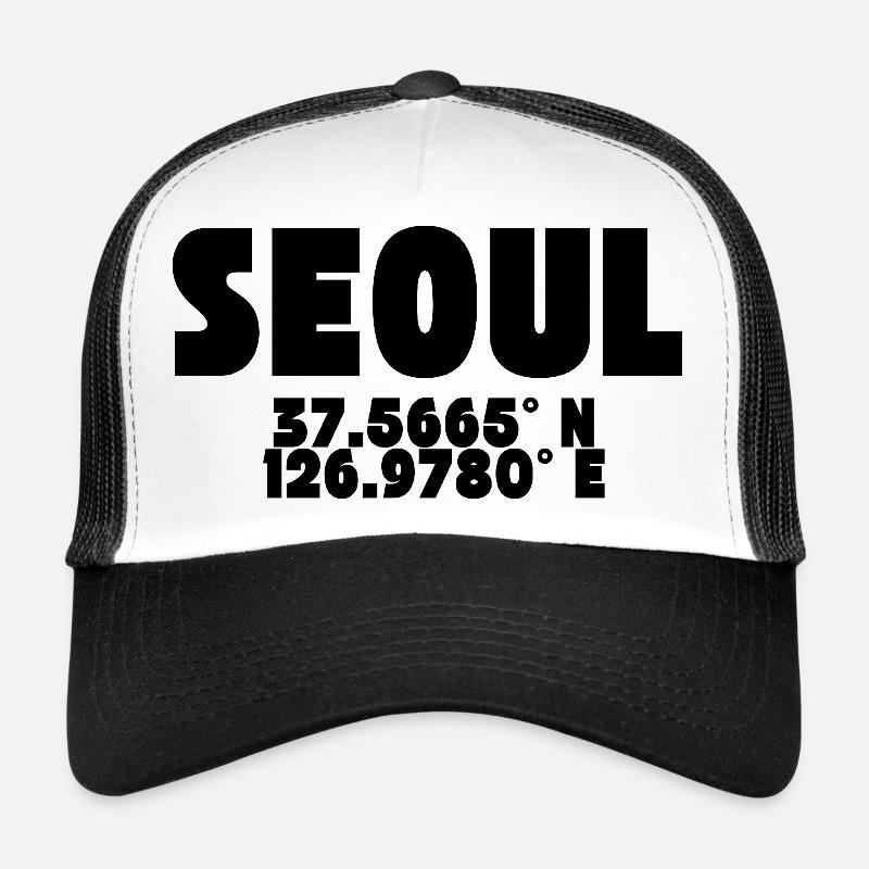Séoul - Design avec coordonnées Casquette trucker 