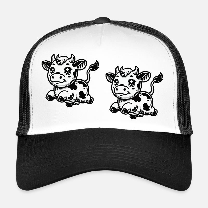 Bande dessinée de vache Casquette trucker 