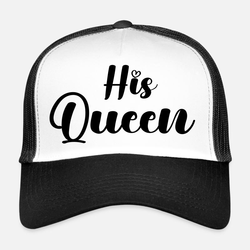 his queen - Trucker Cap - Weiß/Schwarz