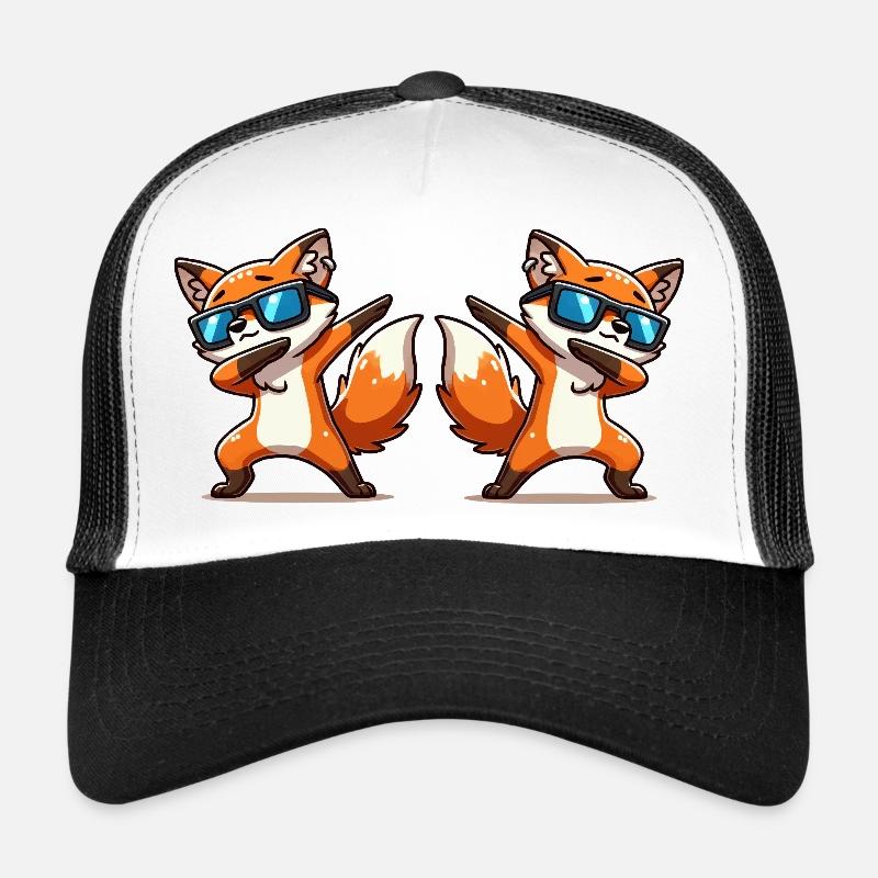 fuchs tier dabbing 2 Trucker Cap