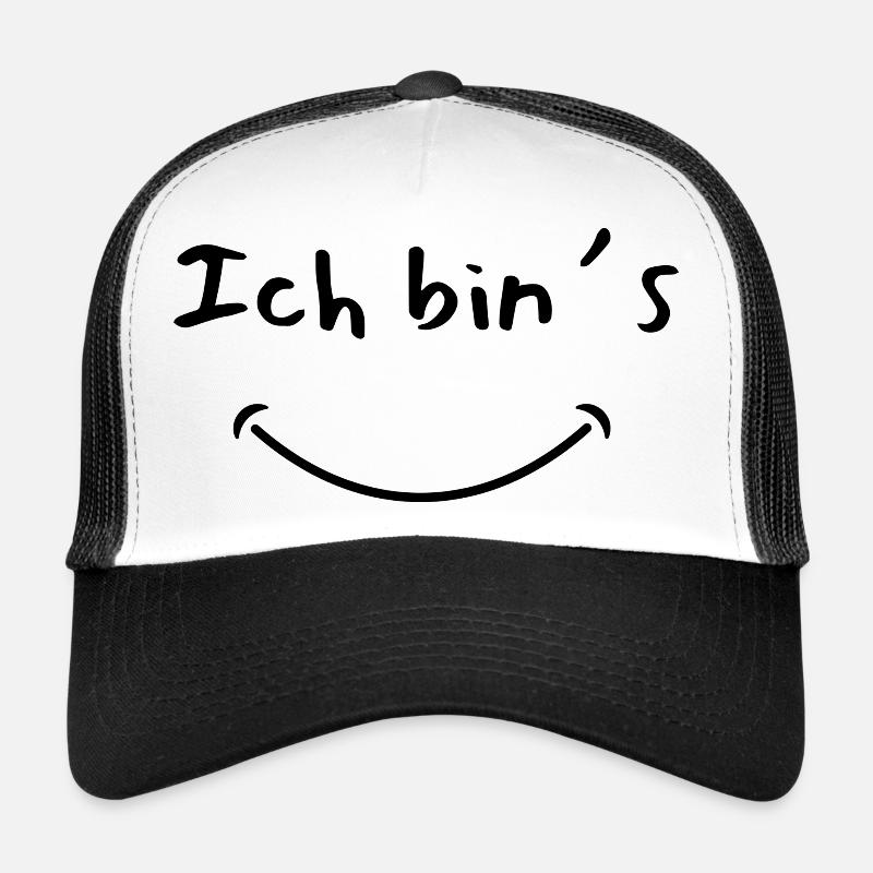 Ich bin`s - Trucker Cap - Weiß/Schwarz