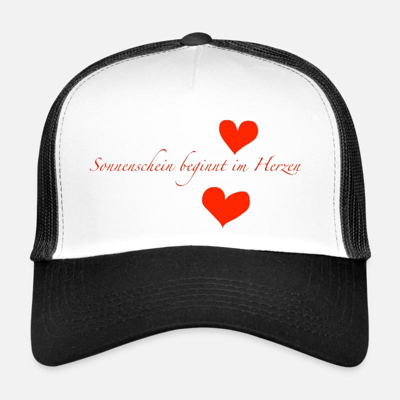 Le soleil commence dans le cœur Casquette trucker 