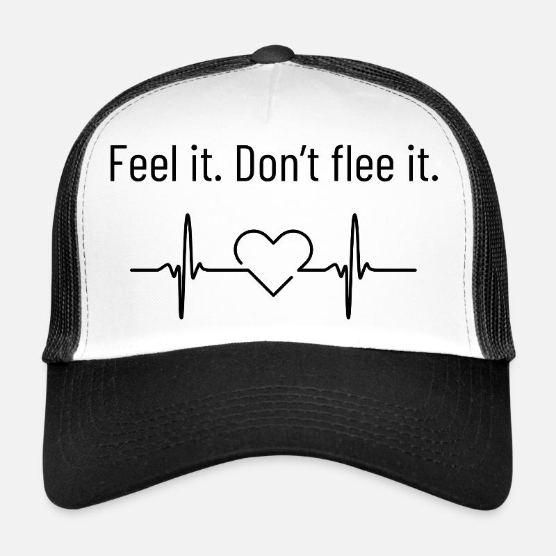 Ressens-le - Casquette trucker  - blanc/noir