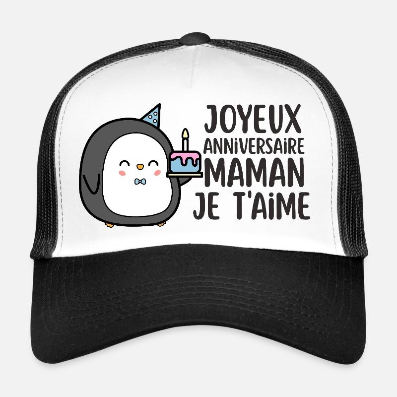 Pinguin-Geburtstags-Mama, ich liebe dich Trucker Cap