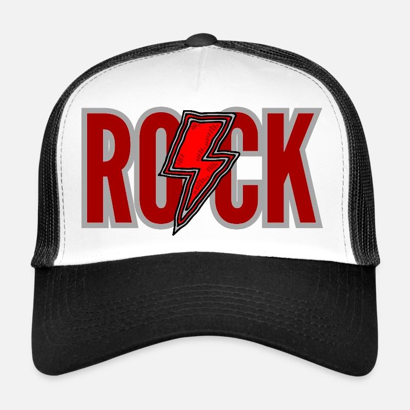 ROCK Red Logo Trucker Cap