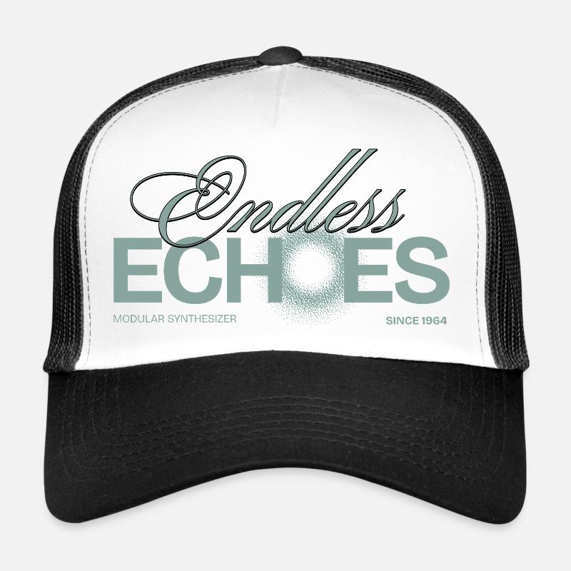 Synthesizer Modular Addicted Endless Echoes - Trucker Cap - Weiß/Schwarz