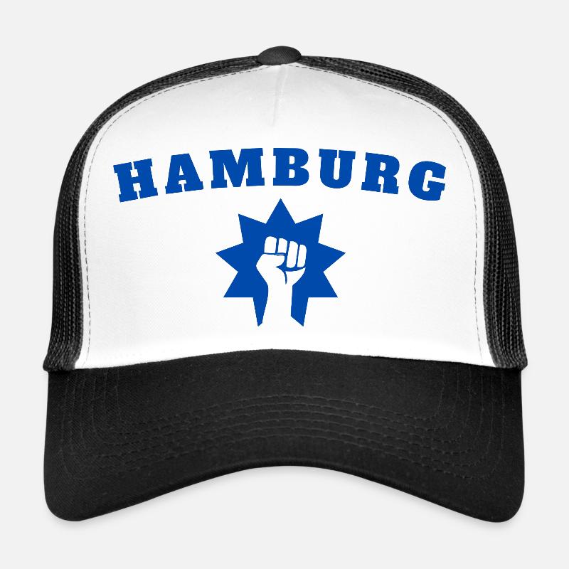 Hamburg - Trucker Cap - Weiß/Schwarz