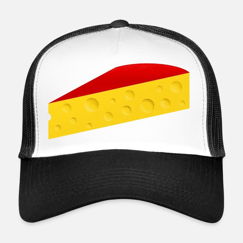 Quartier de fromage à croûte rouge Casquette trucker 