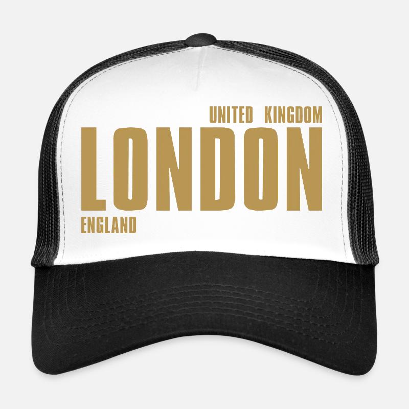 Lettrage en or de Londres Casquette trucker 