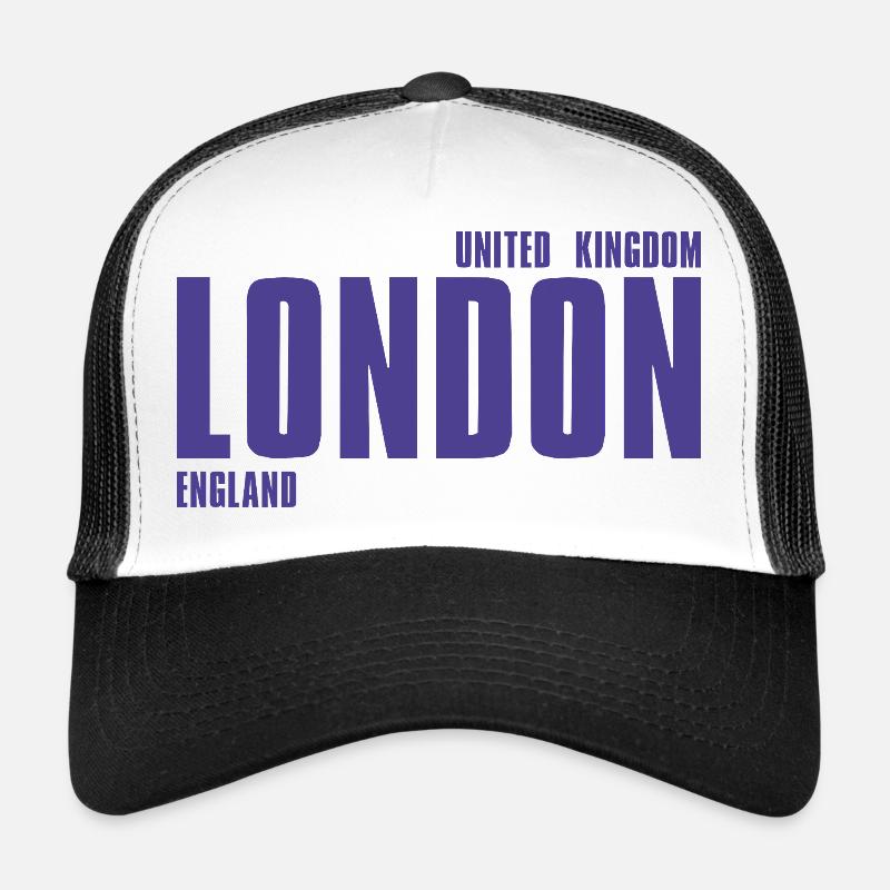 London Bold Typo Violet Casquette trucker 