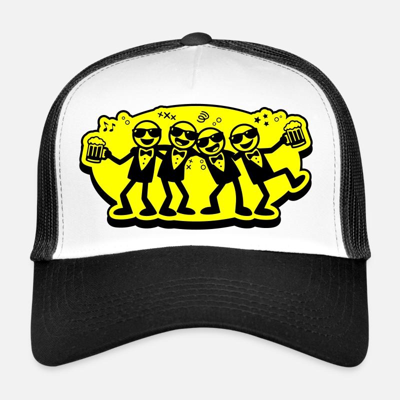 Bräutigam Freunde Gruppe Bier Trucker Cap