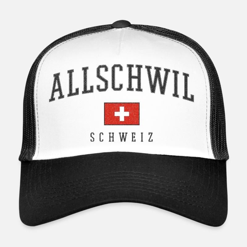 Allschwil Logo Schweizer Flagge Trucker Cap