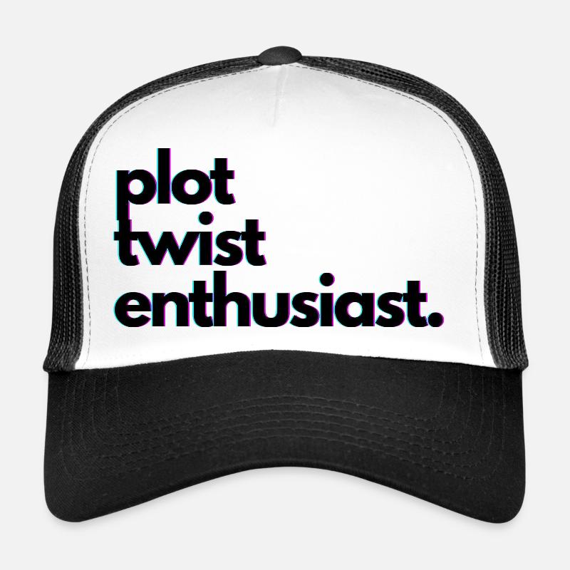 Plot_twist_enthusiast - Casquette trucker  - blanc/noir