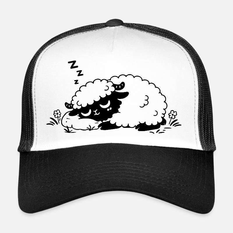 Dodo-Schaf - Trucker Cap - Weiß/Schwarz