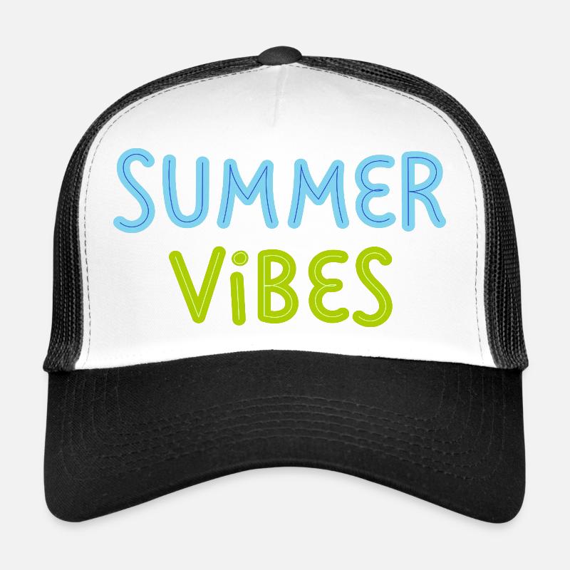 Summer Vibes Bright Color Minimal Fun Design Trucker Cap