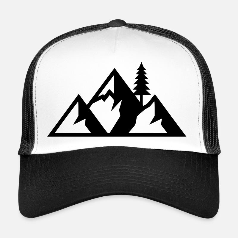 Berge Tannen Wald Silhouette Trucker Cap