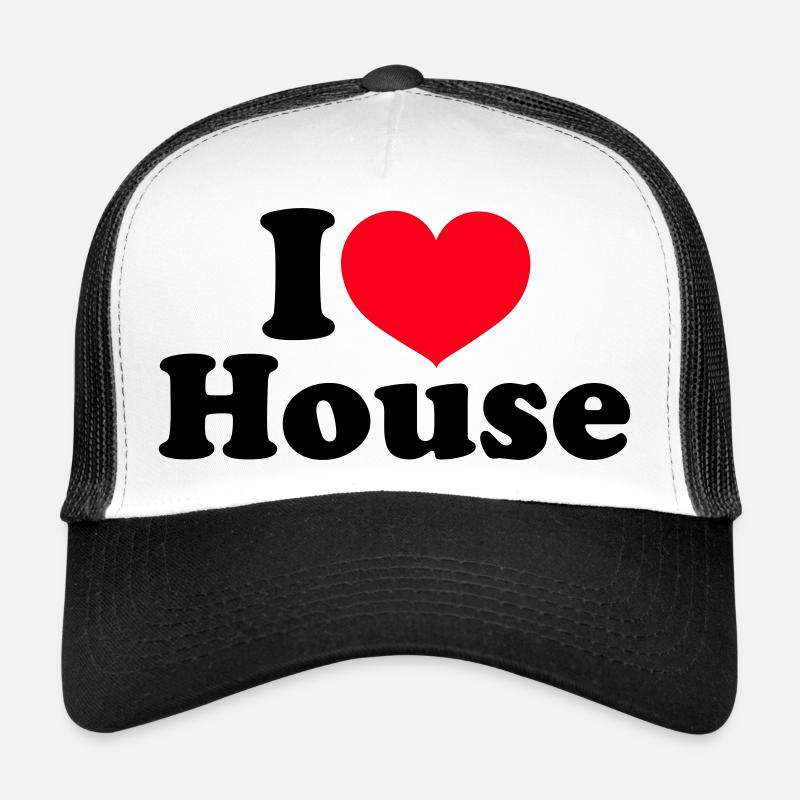 I Love House - Trucker Cap - white/black