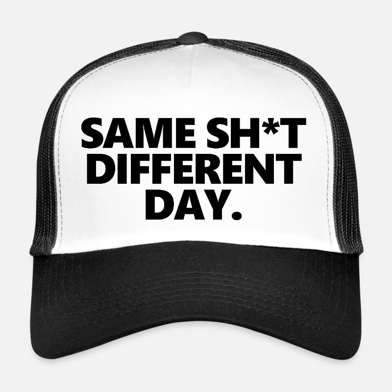 Slogan drôle de bureau - Casquette trucker - blanc/noir