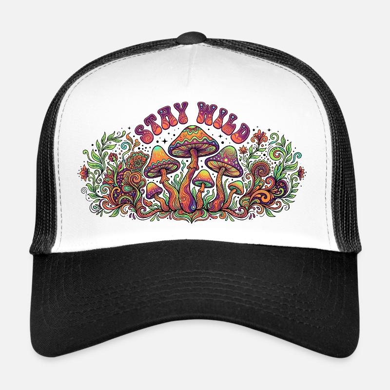 Stay Wild Mushrooms Trucker Cap