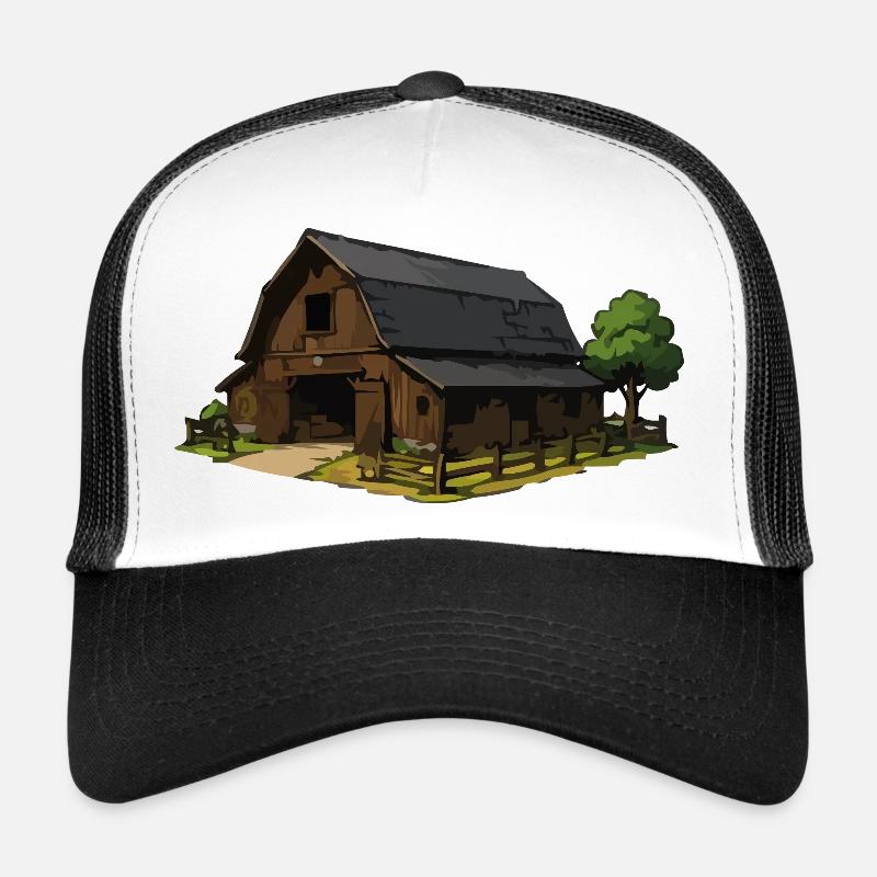 Illustration de grange rustique Casquette trucker 