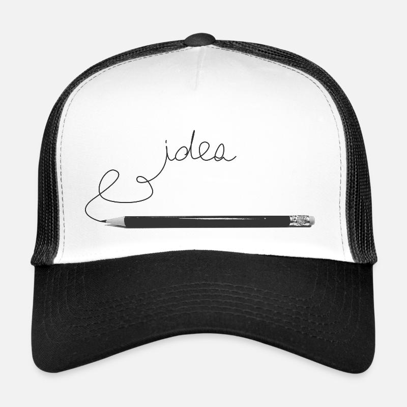 IDEA - Casquette trucker  - blanc/noir