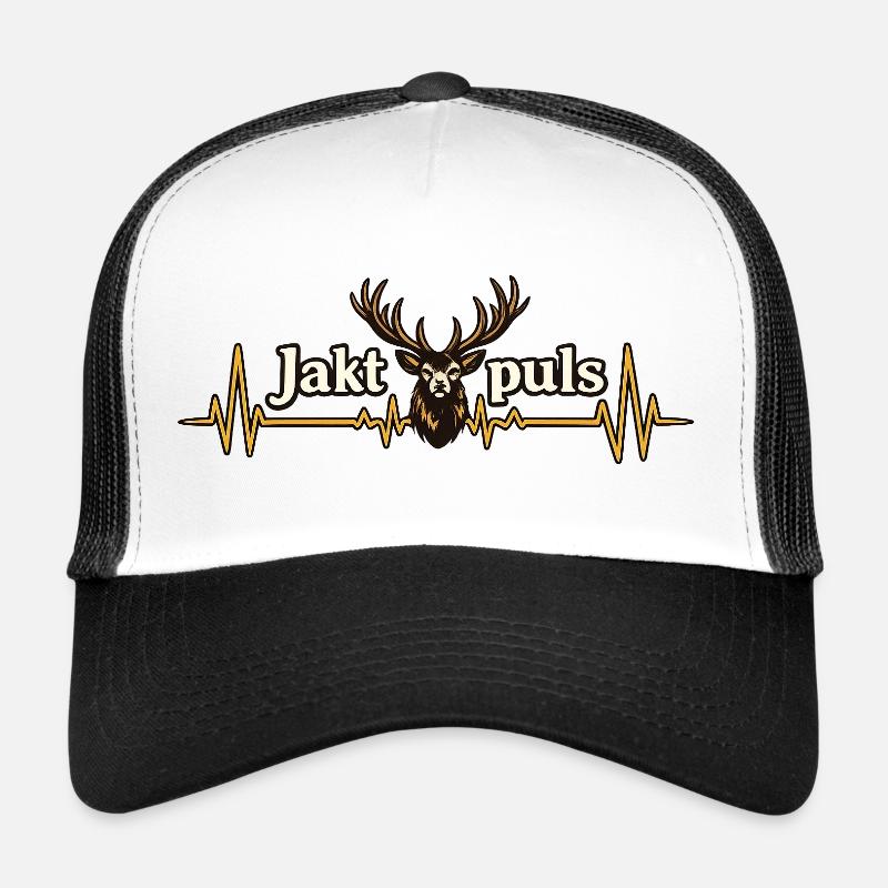 Hunting Pulse Heart - Trucker Cap - white/black