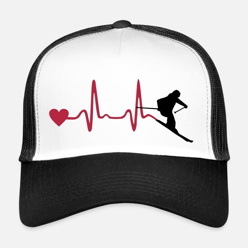 Skier & Heartbeat, Skiing Casquette trucker 
