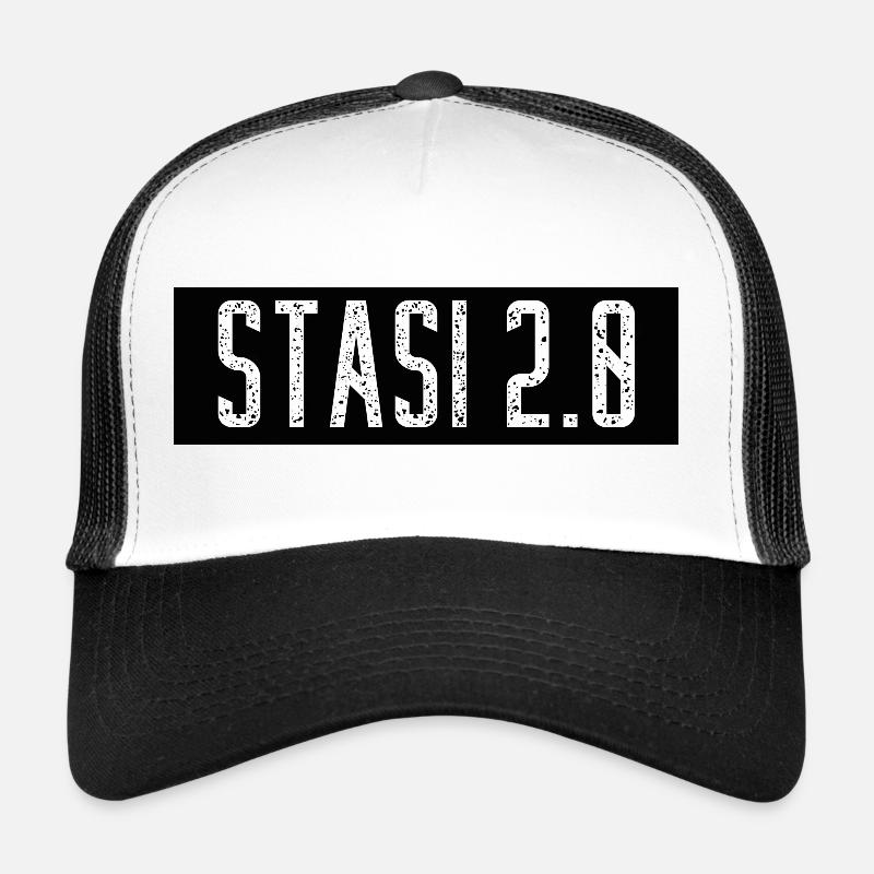 stasi 2 0 - Trucker Cap - Weiß/Schwarz