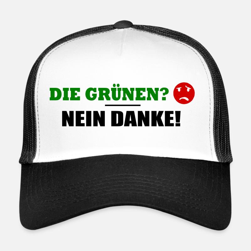 Die grünen nein danke - Trucker Cap - Weiß/Schwarz