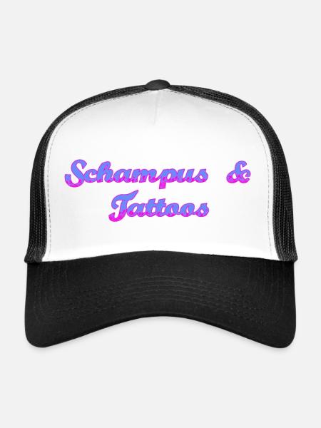 tattoos und schampus - Trucker Cap - Weiß/Schwarz