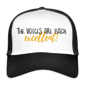 Cheeky Voices Tee - Trucker Cap - white/black - Front