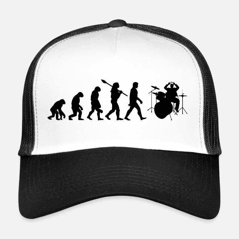 Drum Evolution - Trucker Cap - Weiß/Schwarz