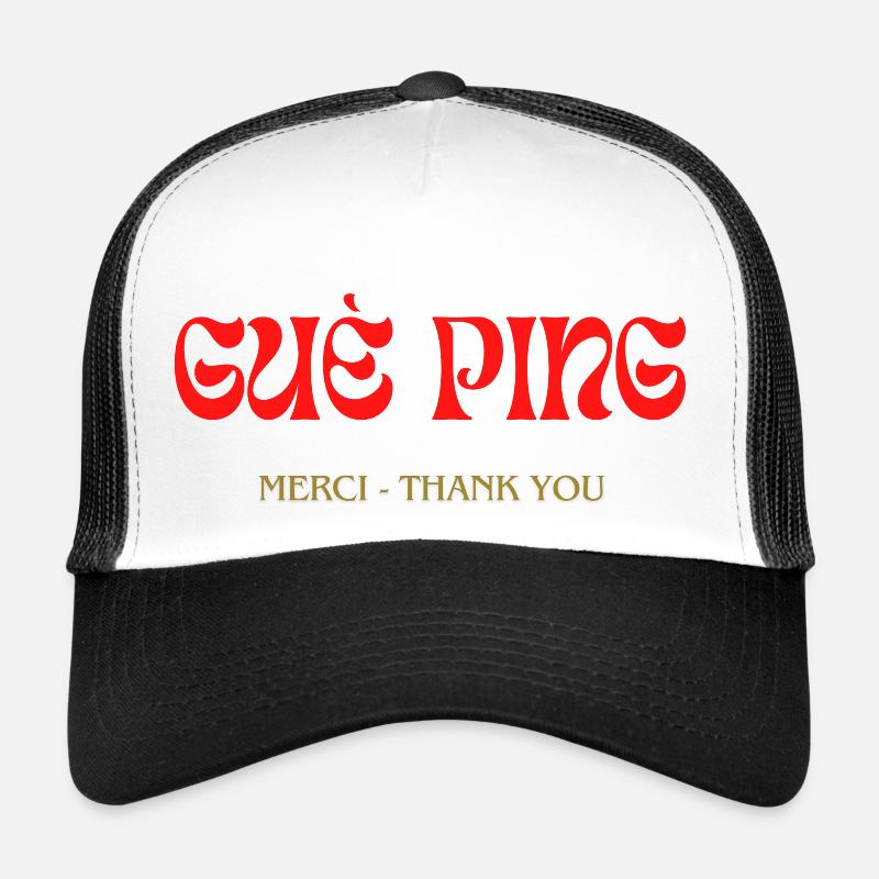 Guè Ping - Trucker Cap - Weiß/Schwarz