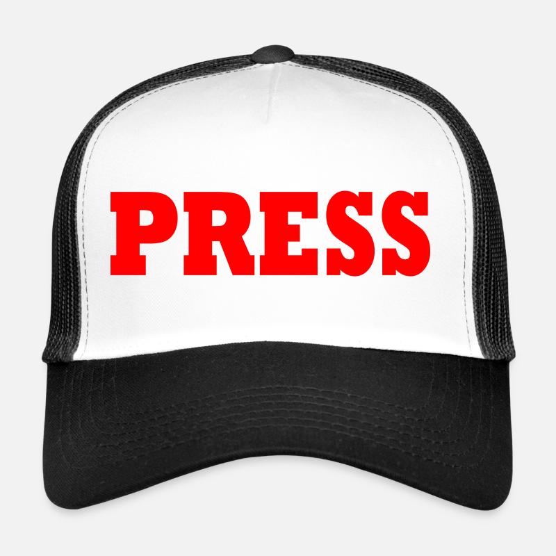 Press - Trucker Cap - Weiß/Schwarz