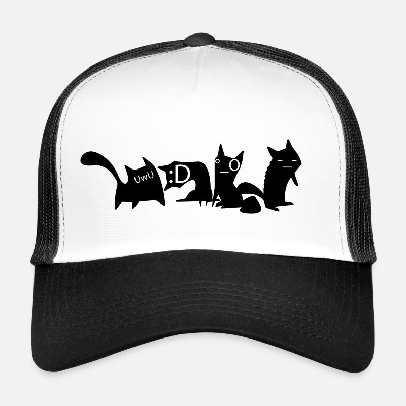nerdy lolcats - Trucker Cap - Weiß/Schwarz