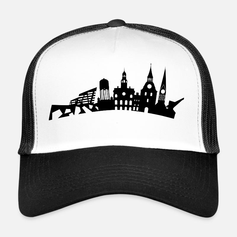Lüneburg Skyline - Trucker Cap - Weiß/Schwarz