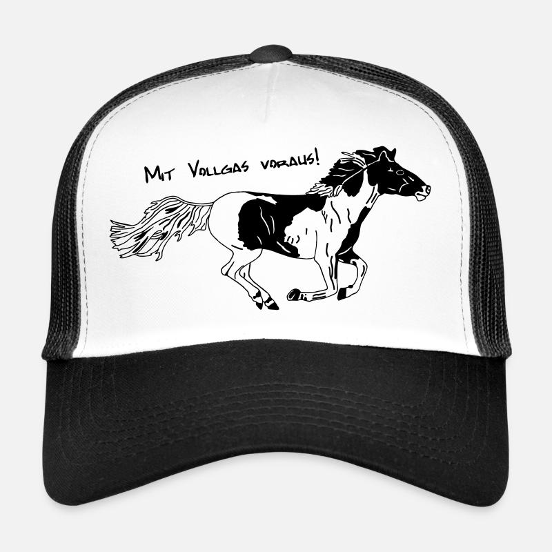 Mit Vollgas voraus - Trucker Cap - Weiß/Schwarz