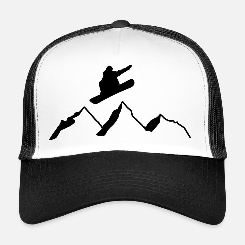 Snowboarders - Casquette trucker  - blanc/noir