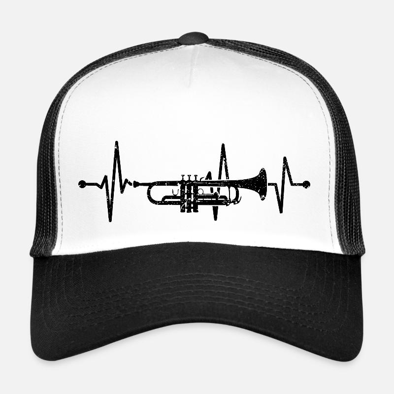 Trompete Herzschlag Musiker Trompeter Blasmusik Trucker Cap